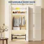 Expandable Shoe Rack, 2-Tier 19"-43.3" Adjustable Shoe Rack for Closet - Image 6