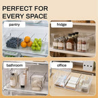 Mpotmiy 4-Pack Pantry Organizers and Storage, Clear Fridge Organizer Bins - Image 7