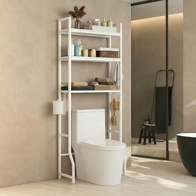 Over Toilet Bathroom Organizer with Toilet Paper Holder by NOVIMANGO