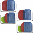 MaraFansie 4 Pack Over Cabinet Organizer Storage Lid Organizer Caddy Space Saver No Drilling Adhesive Hook Over Door Organizer, Transparent by MakeStorageMoreFun