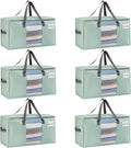 VENO Moving Bags, Wide Open Top, Clear Window, Light Green, 6 Pack by Veno