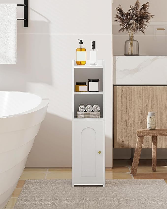 Hzuaneri Bathroom Storage Cabinet, Narrow Toilet Paper Cabinets with Doors - Image 2