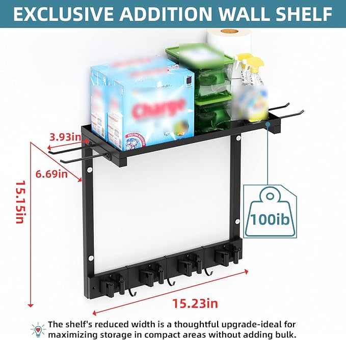 Wall Mount Broom Mop Holder - Image 2