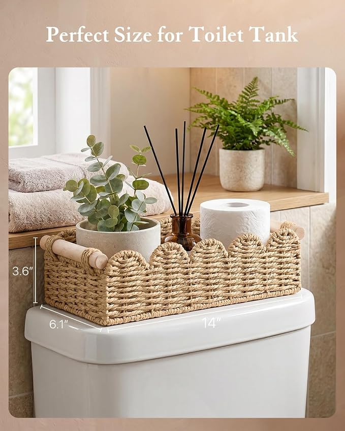 Toilet Paper Storage Basket for Toilet Tank, Bathroom Organizer - Image 3