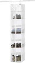 Whitmor Crystal Clear Hanging Sweater Bag - White by Whitmor