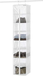 Whitmor Crystal Clear Hanging Sweater Bag - White by Whitmor