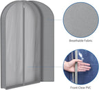 Zilink Suit Bags for Closet Storage Clear Mink Coat Storage Bag 40 in, Grey - Image 5