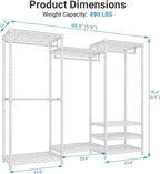 VIPEK V5 Heavy Duty Clothes Rack, Freestanding Modular Closet System, White - Image 5