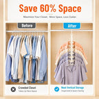2 PCS Space Saving Storage Hanger, Foldable Hanger with Rotating Hook - Image 2