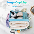 EUDELE Mesh Shower Caddy Portable, 8-Pocket Large Capacity, Quick Dry, Easy Clean, Ideal for Beach, Swimming, Gym, Travel - Image 4