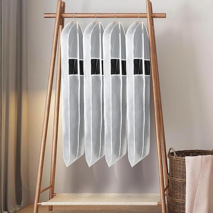 Zilink Clear Suit Coat Bag for Storage Dress Bags for Hanging Clothes 50 in - Image 6