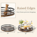 2 Pack 10" 12" Lazy Susan Turntable Organizer for Table Top - Image 2