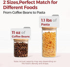 Glass Pantry Storage Containers with Lids 1/1.6 Qt 6 Pack Square - Image 3
