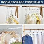 12 Pieces Space Saving Metal Collapsible Hangers for Heavy Clothes, Closet Space Savers Metal Hanger Organizer for Dorm, Room Essentials Storage - Image 4