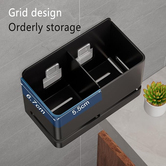 Electric Toothbrush Holder, Wall Toothbrush Holder Bathroom，2 Slot - Image 5