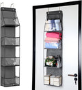 4-Shelf Over the Door Storage Hanging Closet Organizer (Grey) by Jirktiy