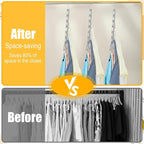 12 Pack Space Saving Hangers for Clothes, Sturdy Metal Hangers Wardrobe Closet Organizer Closet Organizers and Storage, Dorm Room Essentials - Image 5