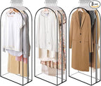 Clear Garment Bags for Hanging Clothes 3-piece set 43inch Long. by Unknown