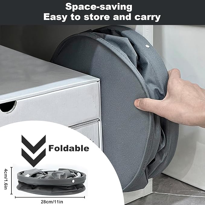 Cleaning Caddy with Handle, Cleaning Products Organiser, 17L Foldable Storage Basket, Cleaning Caddy Organiser, Portable Multi Cleaning Bucket Bag for Home, Garden (Dark Grey) - Image 6
