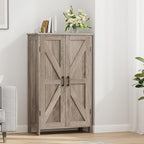 Homleke 43.3" H Farmhouse Bathroom Storage Cabinet with Adjustable Shelves - Image 8