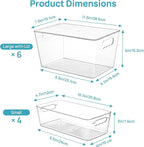 Vtopmart 10 Pack Clear Storage Bins with Lid Set for Pantry Organizer - Image 2