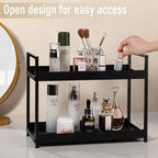 Bathroom Counter Organizer Vanity Storage Countertop Shelf, Large Black - Image 6