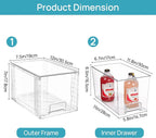 Vtopmart 4 Pack Stackable Clear Pantry Storage Drawers, Large - Image 2