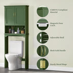 Yaheetech Over the Toilet Storage Cabinet, Bathroom Organizer, Green - Image 6