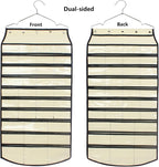 BB Brotrade Hanging Jewelry Organizer,Accessories Organizer,74 Pocket Organizer for Holding Jewelries (Beige-74 Pocket) - Image 5