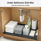 Mateeylife Under Sink Mat Kitchen Waterproof, Silicone Sink Tray 28"X19" - Image 5