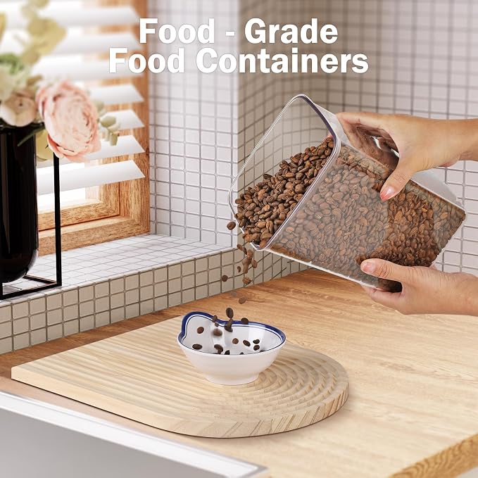 Melovom Pop Food Storage Containers Set Airtight Food Storage Containers with Pop Lids, Kitchen Pantry Organization and Storage, BPA Free, 2 x 2.8Qt - Image 7