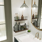 Fixwal Wire Frame Floating Shelves for Wall Storage 4 Different Sizes - Image 2