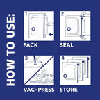 Hefty Shrink-Pak Vacuum Storage Bags – For Clothes, Pillows, Towels, Blankets & More – Space Saver Vacuum Suction Sealer Bags for Home or Travel – 4 Jumbo Cubes, 43.5 x 34 x 18 Inches - Image 4