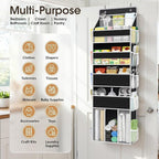 WISELIFE 5-Tier Over the Door Organizer for Nursery Hanging, Black - Image 7