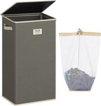 SOLEDI 100L Laundry Hamper with Lid, Large Collapsible Laundry Basket by SOLEDI