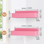 Mystozer Magnetic Spice Rack for Refrigerator, Kitchen Organizer and Storage Shelf, Pink(4 Pack) - Image 4