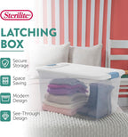 Sterilite Latching Box with Lids for Home and Office, 64 Quart, 12-Pack | Heavy-Duty and Stackable Plastic Containers with Latches for Closet, Cabinet, Bedroom, Bathroom and Dorm Room Organization - Image 3