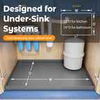 Jin&Bao Under Sink Mat 31" x 22" Waterproof Silicone Cabinet Kitchen Liner - Image 6