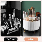 fanado 360° Rotate Makeup Brush Holder Organizer, Makeup Organizers Countertop, Makeup organization and Skincare Storage for Vanity, Desktop, Bathroom (White) - Image 8