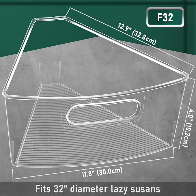 JEISSLIA Lazy Susan Cabinet Organizer Bins for 26"/ 28"/ 32" Diameter - Image 4