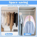 16 Pcs Space Saving Hangers for Clothes, Metal Foldable Magic Hanger Organizer for Closet, Heavy Clothes, Dorm Room Essentials, Silver - Image 4