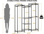 HOMIDEC Wardrobe Closet, 4 Hanging Spaces Portable Clothes Rack - Image 3