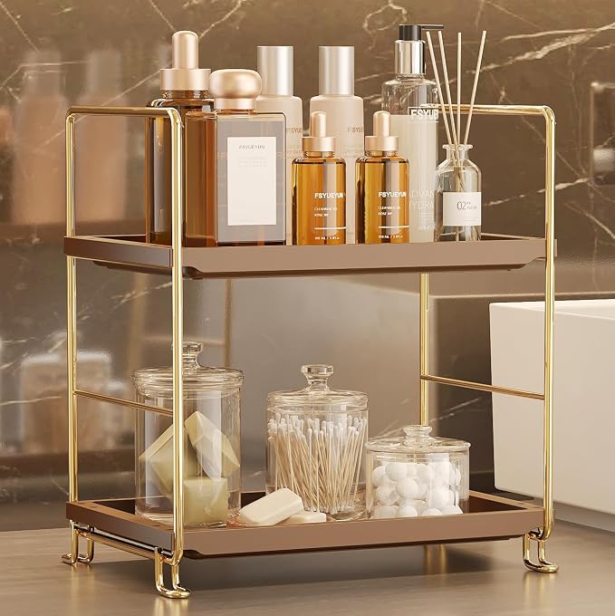 FSyueyun 2-Tier Bathroom Countertop Organizer, Makeup Organizer for Vanity by FSyueyun