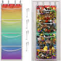 Honeyera The Original Storage for Stuffed Animals, Over Door Organizer for Stuffies, Baby Accessories, Toy Plush organizer, Breathable Hanging Storage Pockets Big Girls Toddler Large Bag (rainbow) by Honeyera