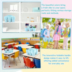 6 Pack Classroom Caddy Organizer with Handle, 6 Compartments, Light Blue - Image 6