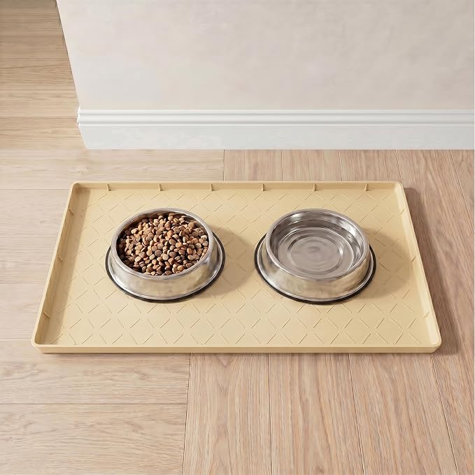 MateeyLife Silicone Waterproof Mat for Dog & Cat Food Mat 19"X12" by MateeyLife