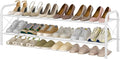 Hoctieon 2 Tier Shoe Rack for Closet, Durable Mesh Style Shoe Rack, Entryway Shoe Shelf, Shoe Storage Organizer for Hallway, Bedroom, Living Room, Wardrobe, White by Hoctieon