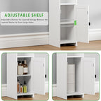 Lomojo Small Bathroom Storage Cabinet Corner, 7.87"Dx7.87"W x31.5"H (White) - Image 6