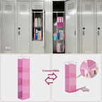 LOVEGRASS 3 Shelf Locker Organizer, Locker Shelf with Side Pockets, Pink - Image 5