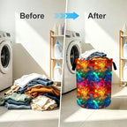 Rainbow Laundry Basket Foldable Oxford Laundry Hamper With Handle For Room Bathroom Bedroom - Image 6